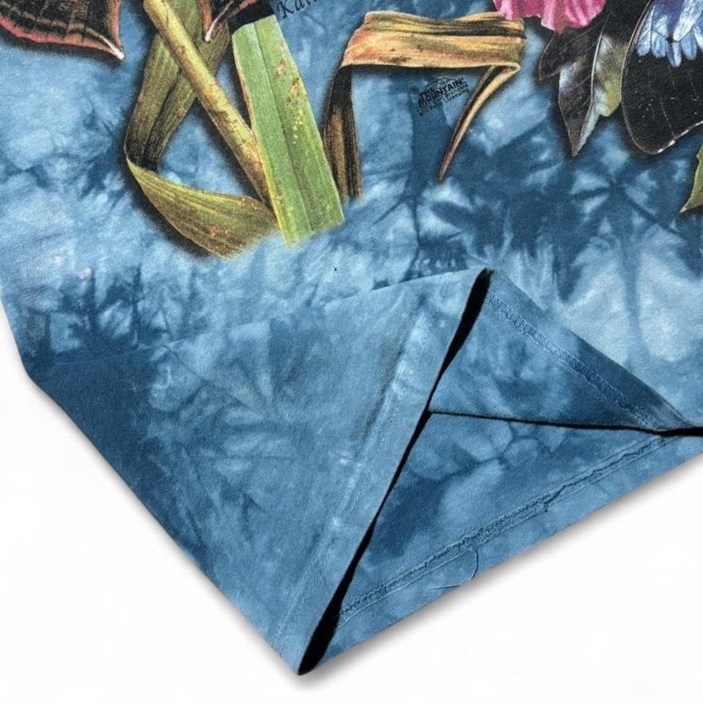 Vintage 90s The Mountain Tie-Dye Butterfly Graphic T-shirt Large 22x28 USA - Picture 4 of 8